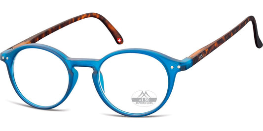 Montana Leesbril MR65E Blauw/Turtle <span style="font-size: 0.875rem;">is verkrijgbaar in de sterkte +1:00 tot en met +3:50</span>