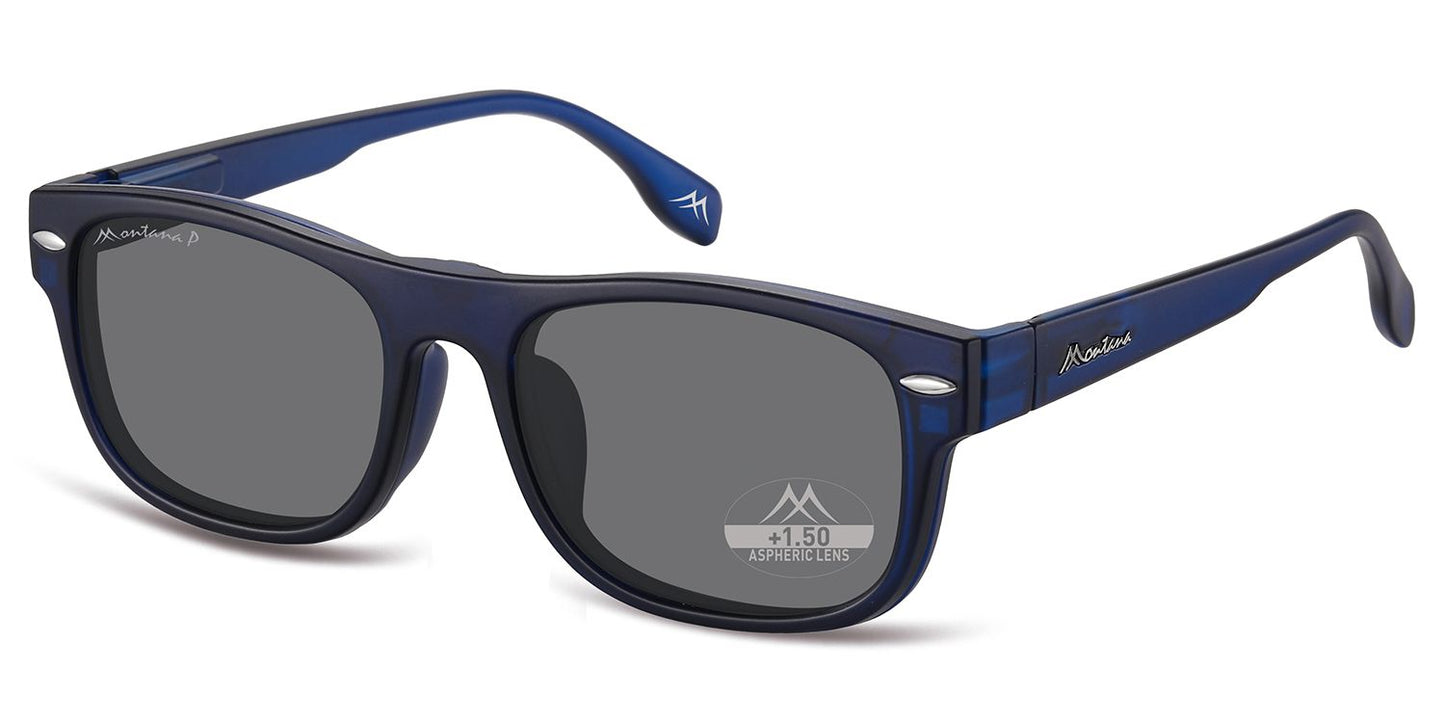 Montana Leesbril/zonnebril MRC1B+ Clip-on Blauw
