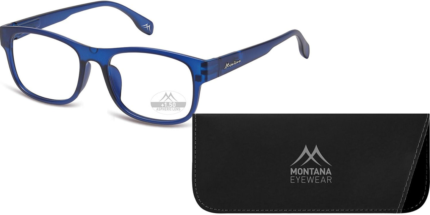 Montana Leesbril/zonnebril MRC1B+ Clip-on Blauw
