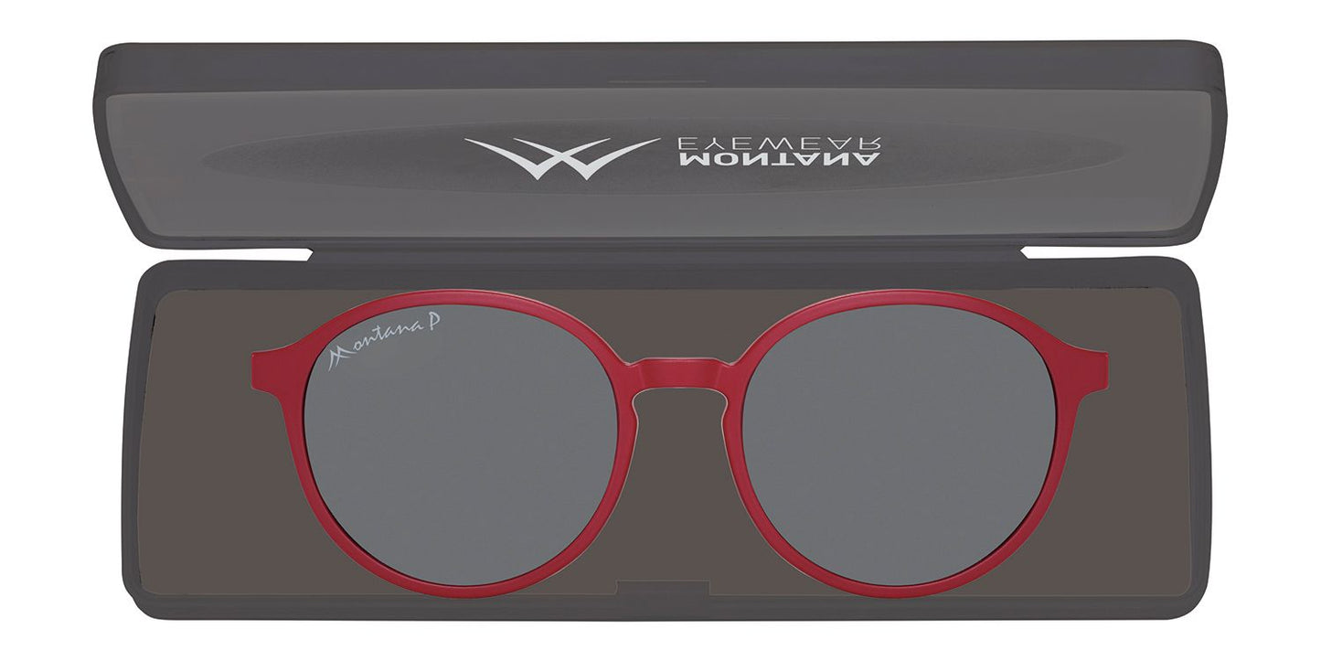 Montana Leesbril/zonnebril MRC4C + Clip-on Rood