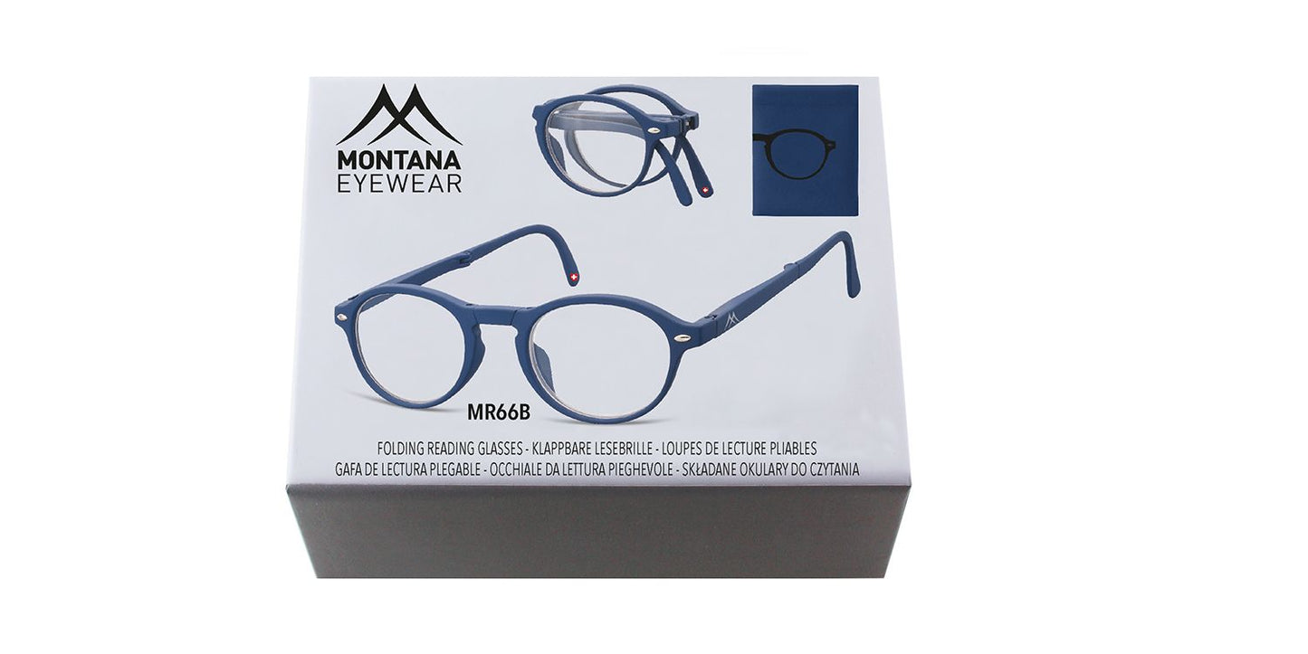 Montana Opvouwbare Leesbril BOX66B Blauw