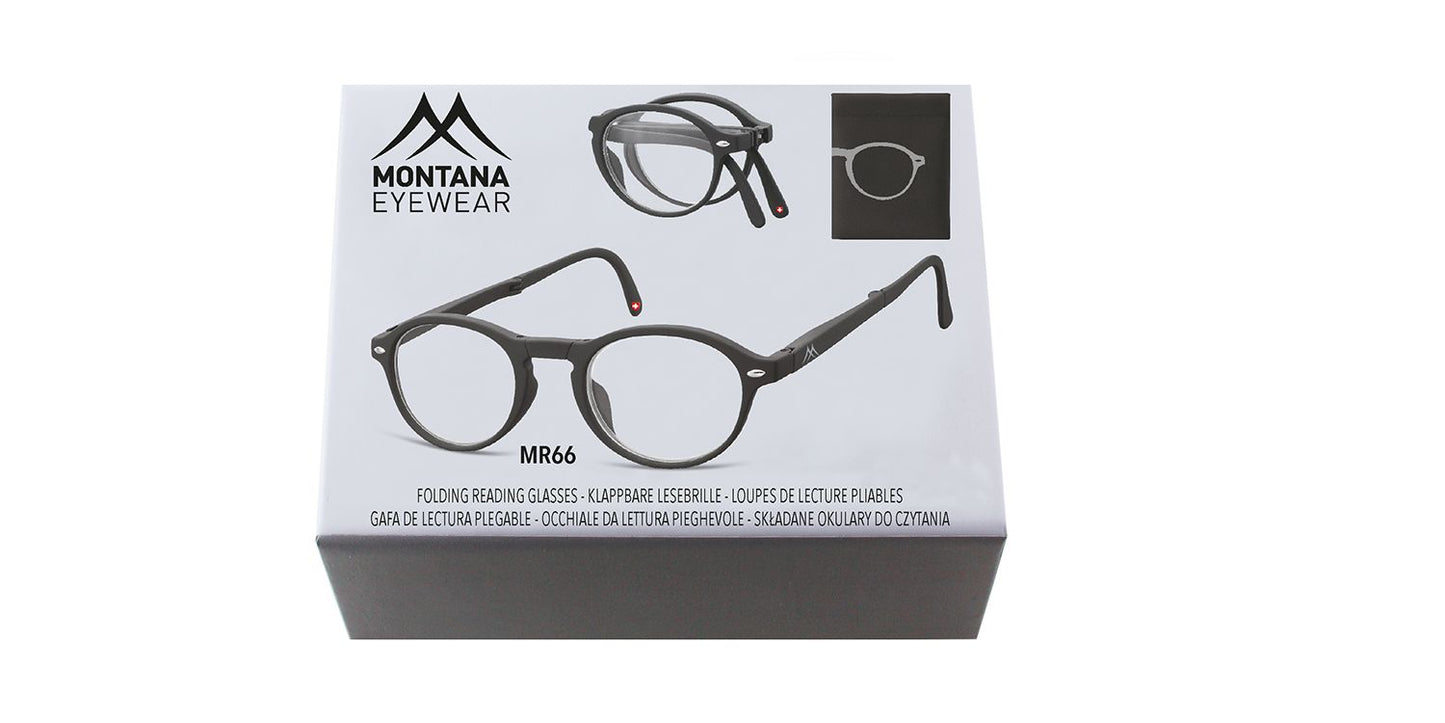 Montana Opvouwbare Leesbril BOX66 Zwart