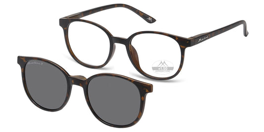 Montana Leesbril/zonnebril MRC2A + Clip-on Turtle