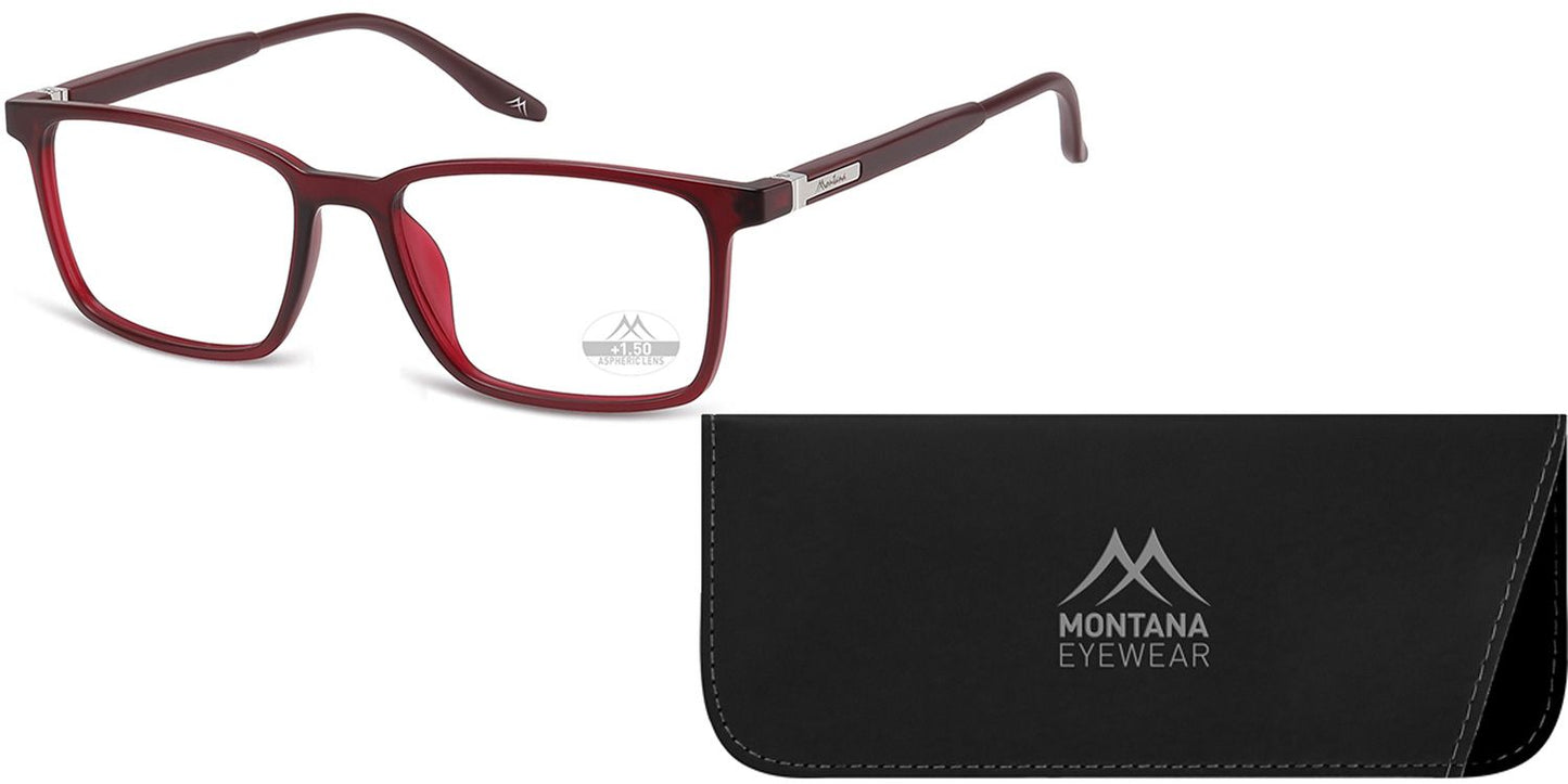 Montana Leesbril/zonnebril MRC3C + Clip-on Rood