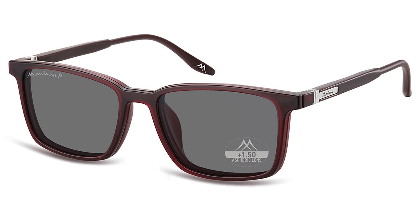 Montana Leesbril/zonnebril MRC3C + Clip-on Rood