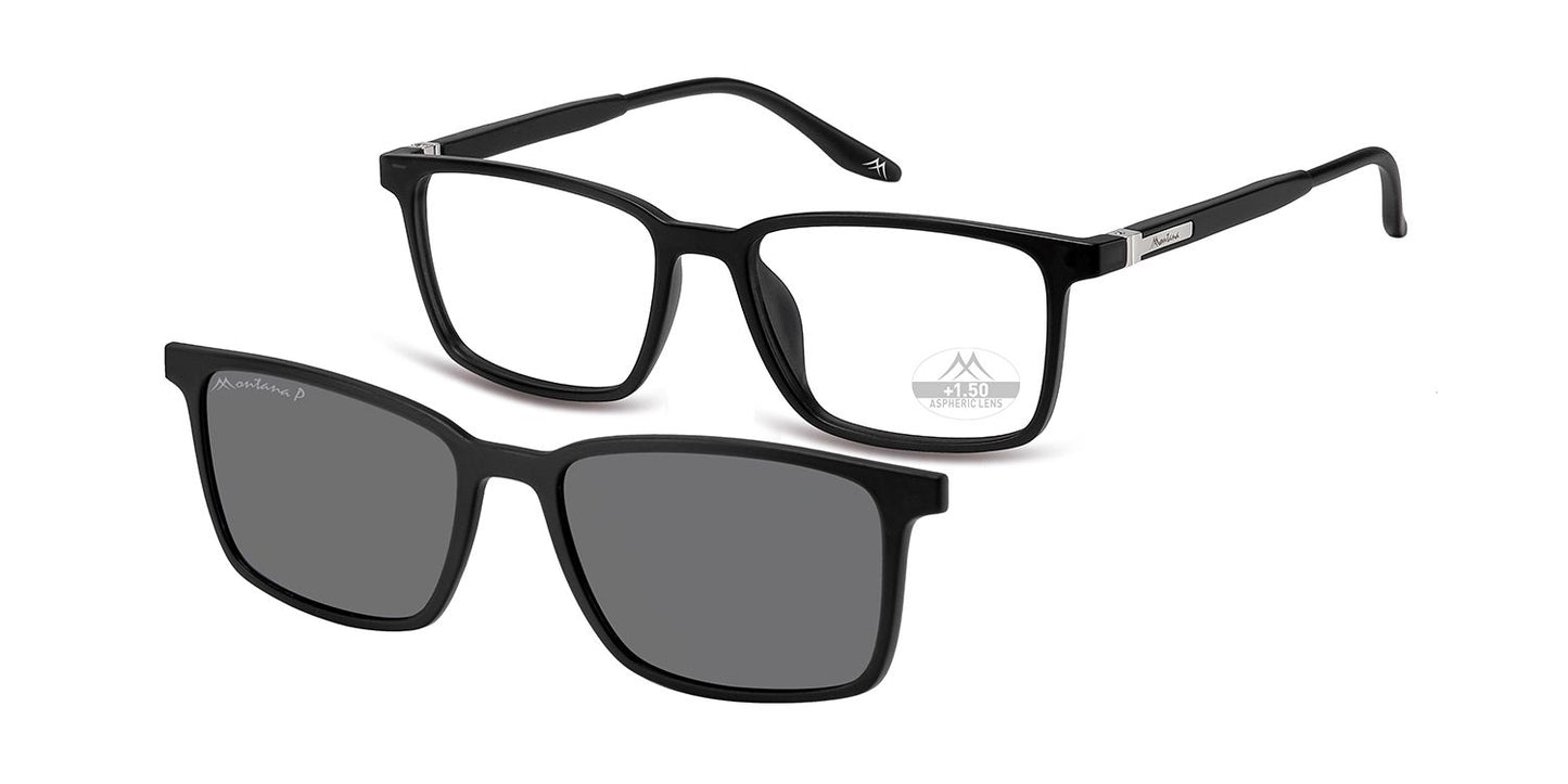 Montana Leesbril/zonnebril MRC3 + Clip-on Zwart