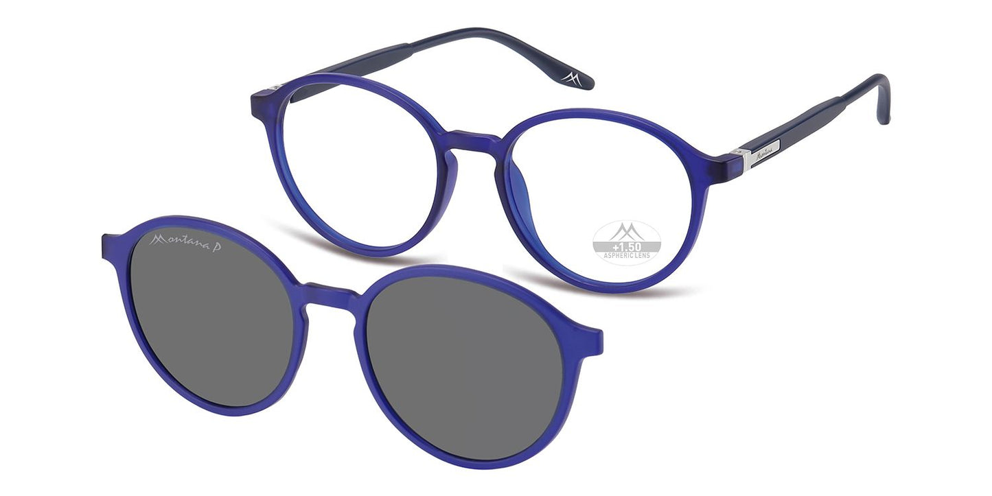 Montana Leesbril/zonnebril MRC4B + Clip-on Blauw