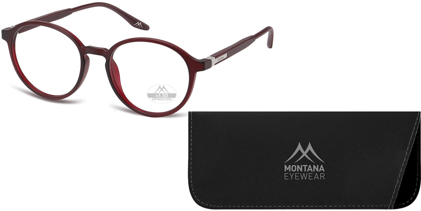 Montana Leesbril/zonnebril MRC4C + Clip-on Rood