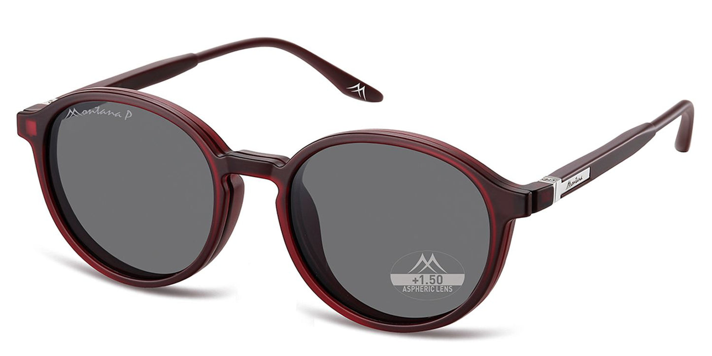 Montana Leesbril/zonnebril MRC4C + Clip-on Rood