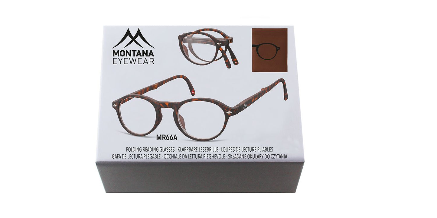 Montana Opvouwbare Leesbril BOX66A Turtle