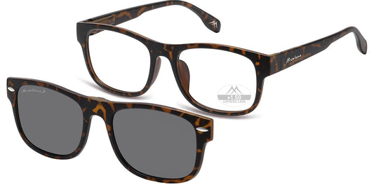 Montana Leesbril/zonnebril MRC1A + Clip-on Turtle