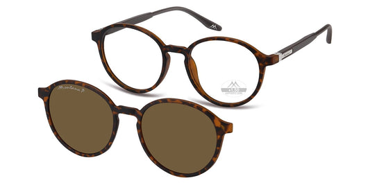 Montana Leesbril/zonnebril MRC4A + Clip-on Turtle